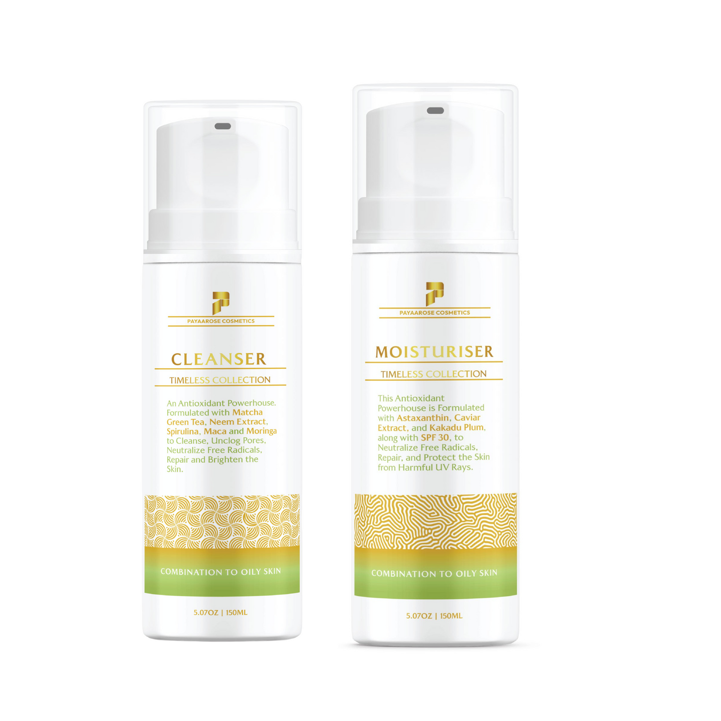 TIMELESS CLEANSER & MOITURISER DUO ( COMBINATION TO OILY)